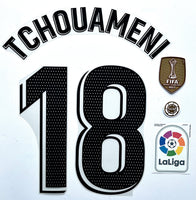 2022-2023 Real Madrid Tchouameni Home / Away kit La Liga Name set, number, CWC Champions badge, La Liga badge and La Liga Champions badge Kitroom Player Issue