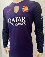2016-2017 FC Barcelona Away Shirt Long Sleeve La Liga Ronaldinho