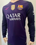 2016-2017 FC Barcelona Away Shirt Long Sleeve La Liga Ronaldinho