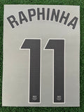 2025-2026 FC Barcelona Away Name Set and Number Raphael Diaz “Raphinha” Player Issue La Liga Textprint Adult Size