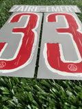 2024-2025 Paris Saint Germain Home Name and Number Set Zäire-Emery Player Issue Champions Monblason Adult Size
