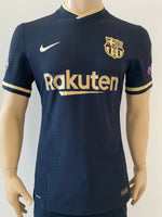 2020-2021 Barcelona Away Shirt Player issue Kitroom Pedri Gonzalez Champions Mint Size M