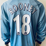 2003 2004 Everton Away Visita Rooney 18 Premier League Player Issue Long Sleeve Size XL