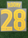 2024-2025 FC Barcelona Home Name Set and Number Roony Bradghi Player Issue Cup Champions Textprint