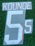 2026-2027 France National Team Home Name Set and Number Jules Kounde Monblason Adult Size
