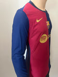 2024-2025 FC Barcelona Home Shirt Player Issue Kitroom 125 Years Anniversary Old Spotify Long Sleeve New BNWOT Multiple Sizes (Fitted)