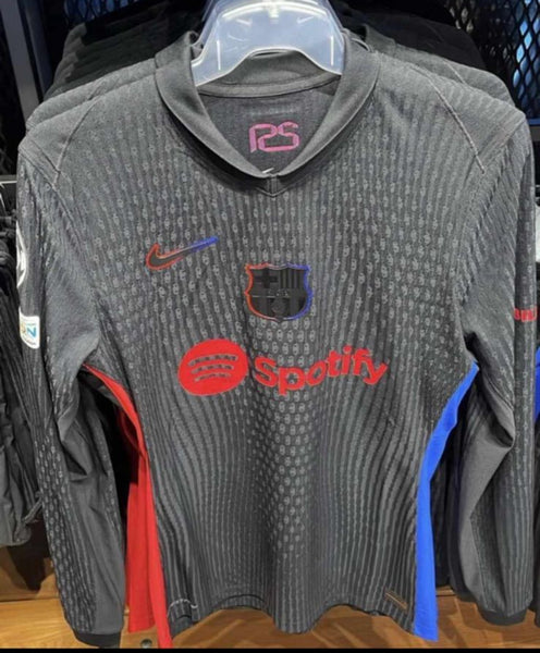 2024-2025 FC Barcelona Away Shirt Player Issue Kitroom Long Sleeve BNWOT (Fitted)
