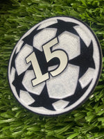 2025-2026 Real Madrid Starball Badge of Honor Champions Adult Size Sporting ID