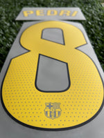 2025-2026 FC Barcelona Home Name Set and Number Pedri Player Issue La Liga Textprint Adult Size