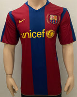 2007-2008 FC Barcelona Home Shirt Henry Player Issue Kitroom Champions Pre Owned Size L