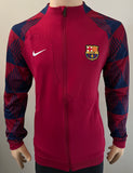 2023-2024 FC Barcelona Home Jacket Player Issue Kitroom with Pockets Pre Owned Size M