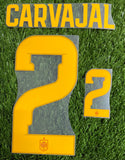 2025-2026 Spain Home Name Set and Number Daniel Carvajal Player Issue World Cup Avery Dennison Adult Size