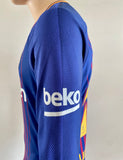2017-2018 FC Barcelona Home Shirt Lionel Messi Player Issue Kitroom Long Sleeve LaLiga New BNWT Size M (Fitted)