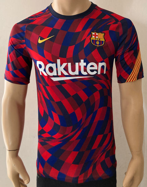 2020-2021 FC Barcelona Pre-Match Shirt Gaudi Senyera Pre Owned Size S