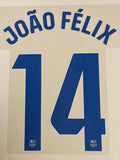 2023 - 2024 Joao Felix Barcelona Away Name Set Avery Dennison Player Issue Liga Version