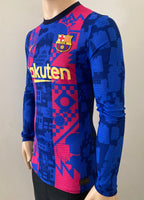 2021-2022 Barcelona Third Shirt Player Issue Kitroom European Competition Long Sleeve Mint Size M