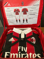 2012-2013 AC Milan Home Shirt Player Issue Techfit With Bag Special Edition New BNWT Size M Fitted