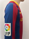 2010-2011 FC Barcelona Home Shirt Gerard Piqué Player Issue Kitroom Long Sleeve La Liga Signed Pre Owned Size L