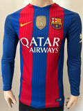 2016-2017 FC Barcelona Home Shirt Andres Iniesta La Liga WCC2015 Long Sleeve New BNWT Size S