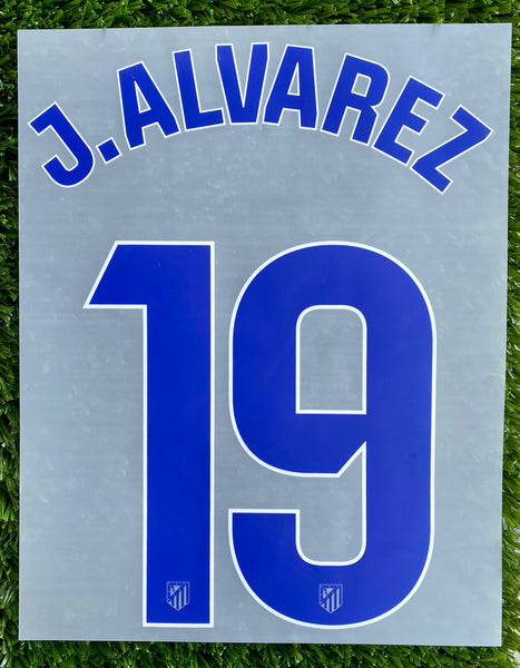 2025-2026 Atlético de Madrid Home Name Set and Number Julián Álvarez League Textprint