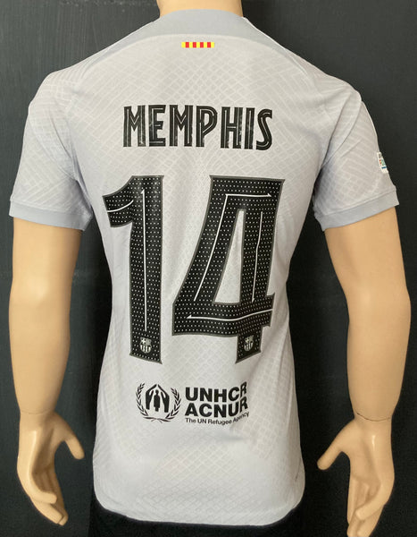 2022-2023 Barcelona Third Memphis Depay Player Issue Kitroom Champions Mint Condition Size L