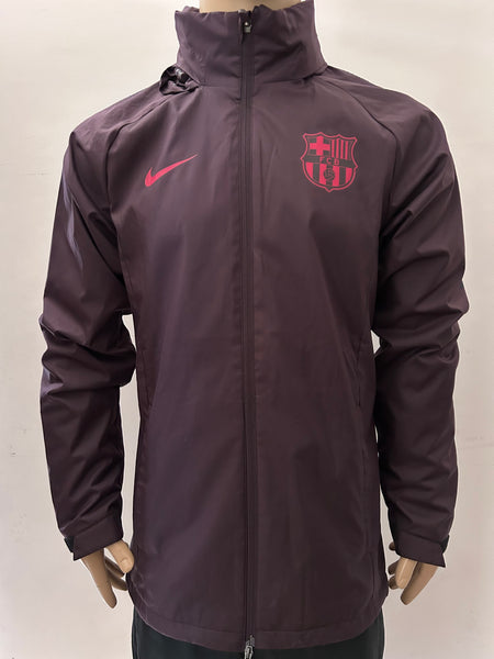 2019-2020 FC Barcelona Coaching Staff Training Rain Jacket Player Issue Kitroom Mint Size S
