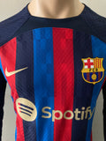 2022-2023 FC Barcelona Long Sleeve Home Shirt Kessie Champions League Kitroom Player Issue Mint Condition Size L