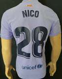 2021-2022 FC Barcelona Away Shirt Nico González Player Issue Authentic La Liga New BNWT Size M