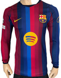 2026-2027 FC Barcelona Home Shirt Long Sleeve Champions BNWOT Multiple Sizes No Kueski No Aplazo