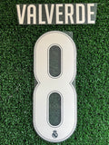 2026-2027 Real Madrid CF Away Name Set and Number Federico Valverde Cup and Champions Avery Dennison