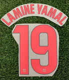 2024-2025 Lamine Yamal 19 FC Barcelona Away Name Set and Number La Liga Player Issue TextPrint