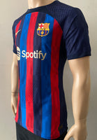 2022-2023 FC Barcelona Home Shirt Koundé Champions League Kitroom Player Issue Mint Condition Size L