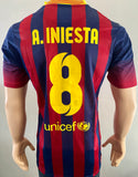 2013-2014 FC Barcelona Home Shirt Andres Iniesta Player Issue Authentic La Liga New BNWT Size XL (Fitted)