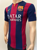 2014-2015 FC Barcelona Home Shirt Pedro Rodríguez Champions Pre Owned Size S
