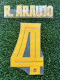 2021-2022 Araujo Barcelona Name Set and Number Third Player Issue Champions Europa League Avery Dennison