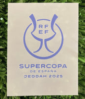 2025 Spanish Super Cup Supercopa Set of Badges FC Barcelona Semifinal Player Issue Textprint