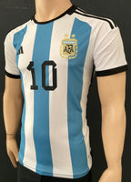 2022 Argentina World Cup Home Shirt Lionel Messi Name Set Pre Owned Size S