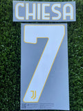 2023-2024 Juventus FC Home Name Set CHIESA 7 Player Issue DekoGraphics