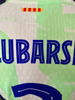2024-2025 FC Barcelona Third Shirt Pau Cubarsí Champions League Kitroom Player Issue BNWOT Size L fitted