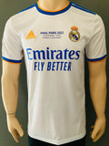 2021-2022 Real Madrid CF Home Shirt Karim Benzema Final Paris Champions Pre Owned Size M