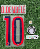 2025-2026 PSG Paris Saint Germain Ousmane Dembélé Away Name set and Number Champions League Set Monblason
