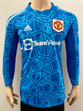 2022-2023 Adidas Manchester United Goalkeeper Shirt De Gea Premier League Aeroready BNWT