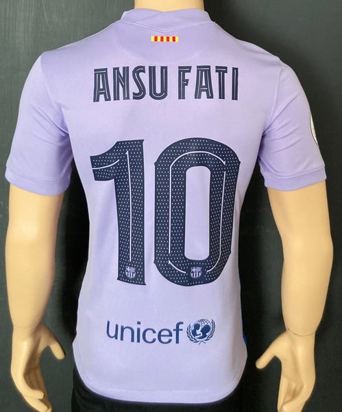2021-2022 FC Barcelona Away Shirt Ansu Fati Copa del Rey BNWT Size S