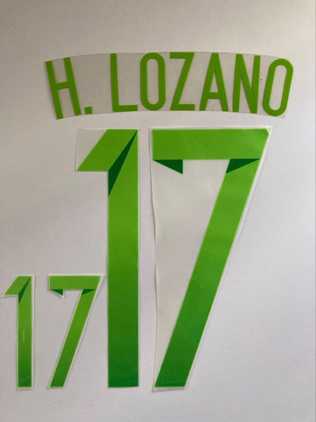 2015 2018 Mexico Name Set Kit Home H. LOZANO 17 Player Issue Kitroom