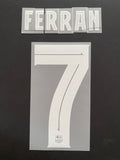 2023 2024 Barcelona FC FERRAN 7 Home Shirt Name Set and Number Player Issue UCL/ Copa del Rey Adult Size TextPrint
