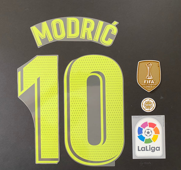 2022 2023 Avery Dennison Real Madrid Third kit Modric set and badges Liga Champions and WCC2022 player issue kitroom