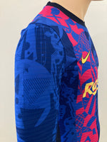 2021-2022 Barcelona Third Shirt Player Issue Kitroom European Competition Long Sleeve Mint Size M