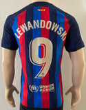 2022-2023 FC Barcelona Home Shirt Robert Lewandowski Player Issue Authentic La Liga New BNWT Size M