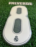 2026-2027 Real Madrid CF Away Name Set and Number Federico Valverde Cup and Champions Avery Dennison
