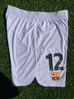 2022-2023 FC Barcelona Third kit Shorts Braithwaite 12 Kitroom Player Issue Champions League and Cup version Pre Owned Size L